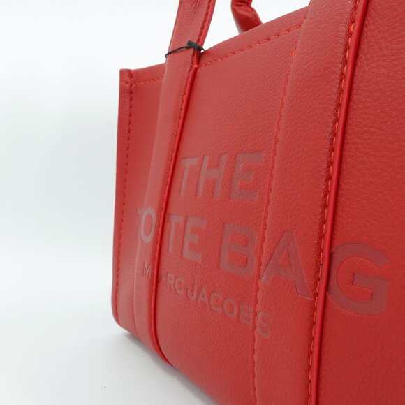 Marc Jacobs Women's The Small Tote Leather Bag Red OS - Picture 8 of 16